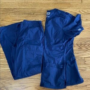Blue scrub top and pants. Worn twice